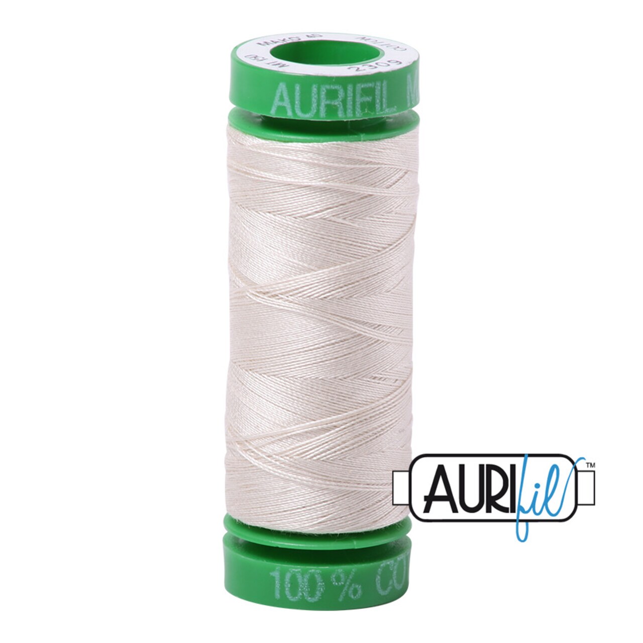 Silver White (2309) | 40wt Small Spool (150M / 164Y) | Aurifil Thread